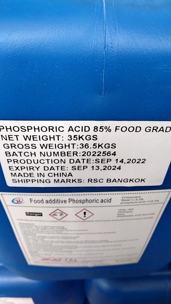 Phosphoric Acid 25kg. - กรดฟอสฟอริก - Image 2